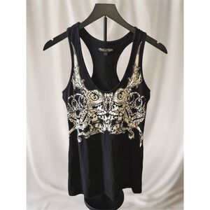 Vintage Y2K Metal Mulisha Girl n Dirty Skull Tank Top Archival Grail Studded M